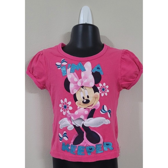 Girls Disney Size 3T Pink Minnie Mouse Short Sleeve Shirt - Picture 1 of 2